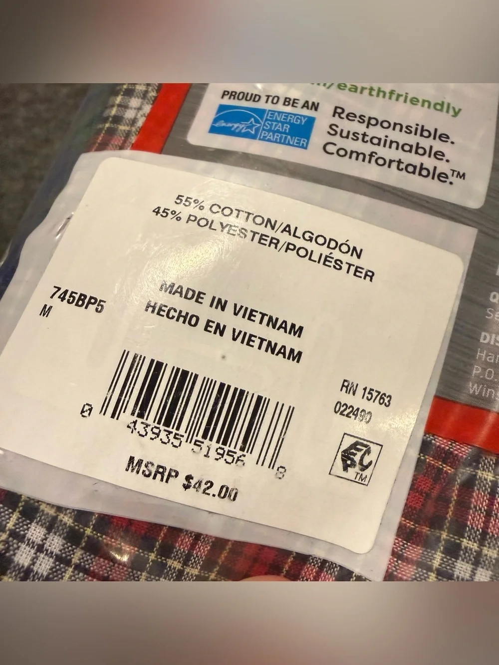 Hanes 5 Pack Tagless Boxers Mens M 32-34 Soft Comfort Plaid Red Green Colorful